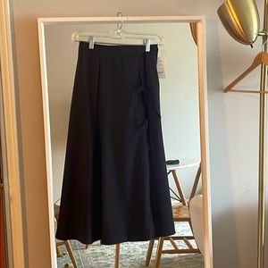 Ribbon detail slit skirt